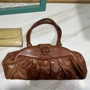 Vintage Hobo Brown Leather Shoulder Bag Purse (FREE Wallet + Coin Purse)